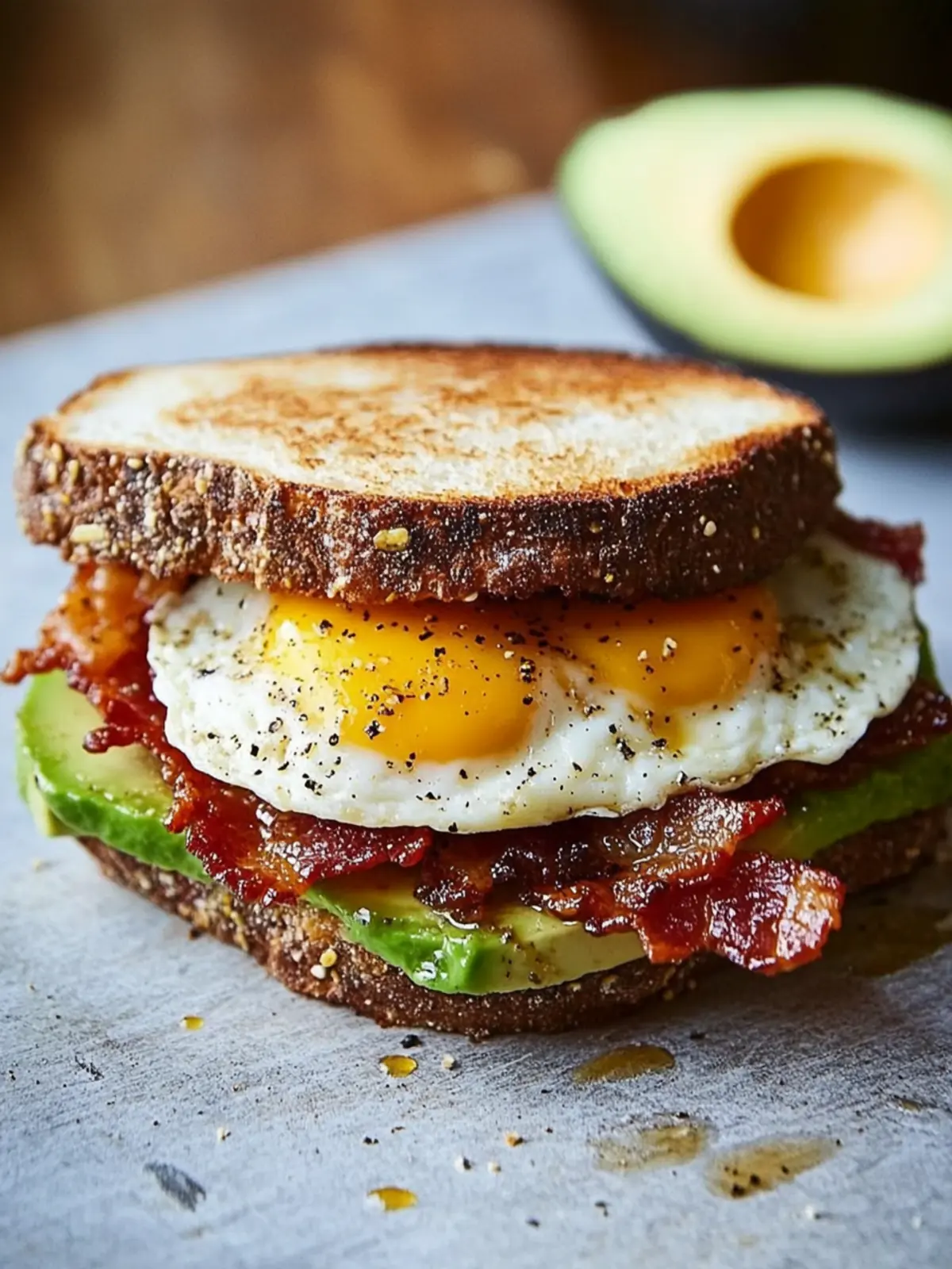 Easy Avocado & Bacon Breakfast Sandwich Recipe You’ll Love Breakfast Sandwich Recipe Easy Avocado & Bacon