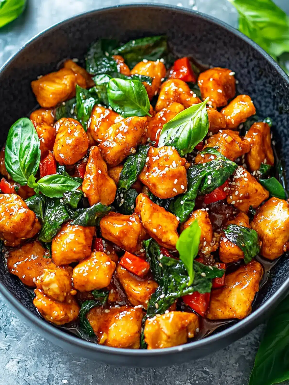 Irresistible Sticky Basil Chicken for Flavor Lovers Sticky Basil Chicken
