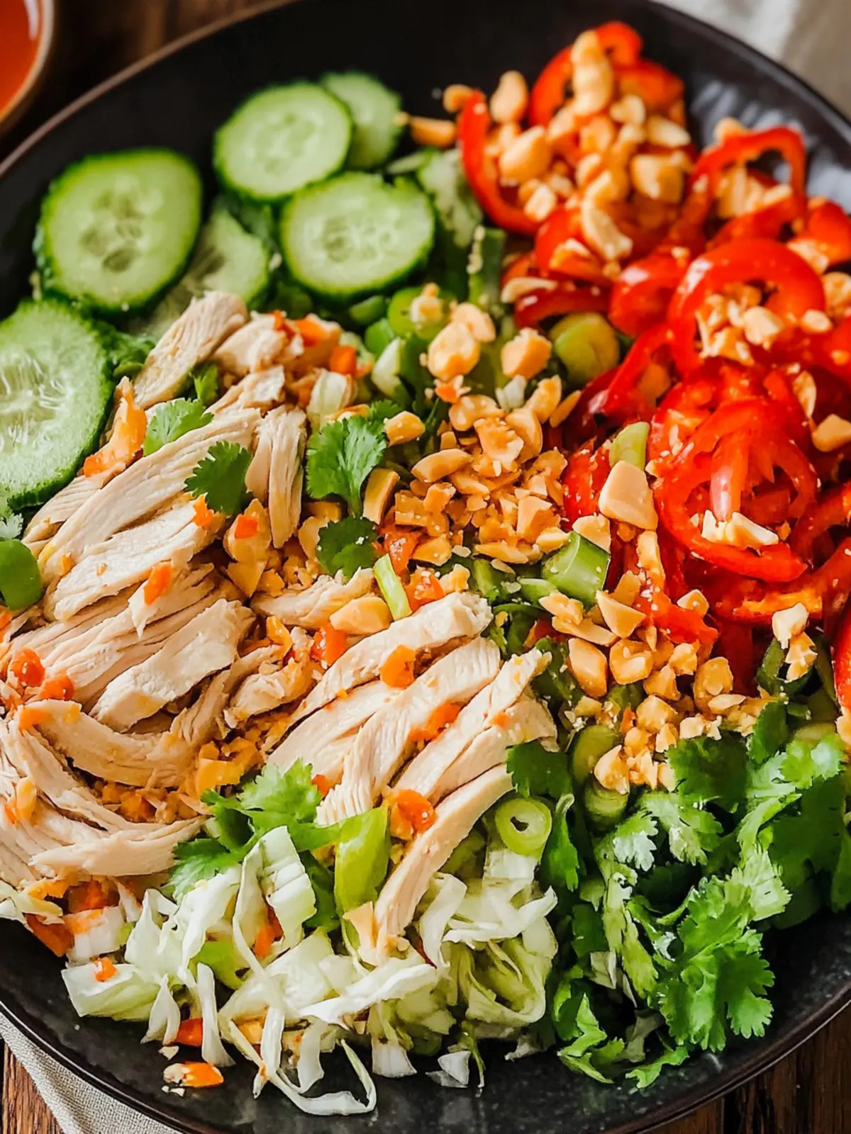 Delicious Thai Chicken Salad with Creamy Peanut Dressing Thai Chicken Salad
