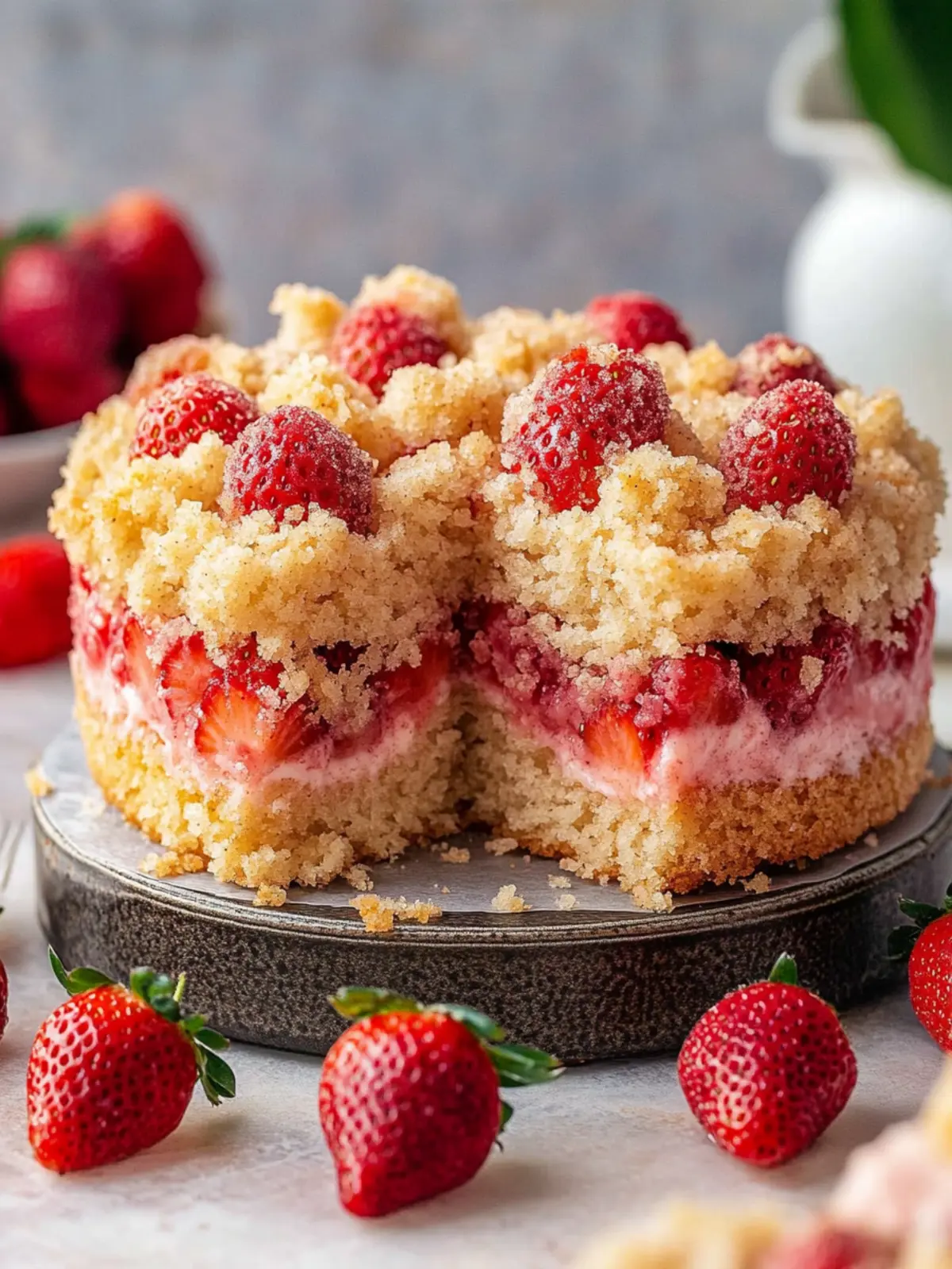 Irresistible Vegan Strawberry Crumb Cake Your New Favorite Treat Vegan Strawberry Crumb Cake