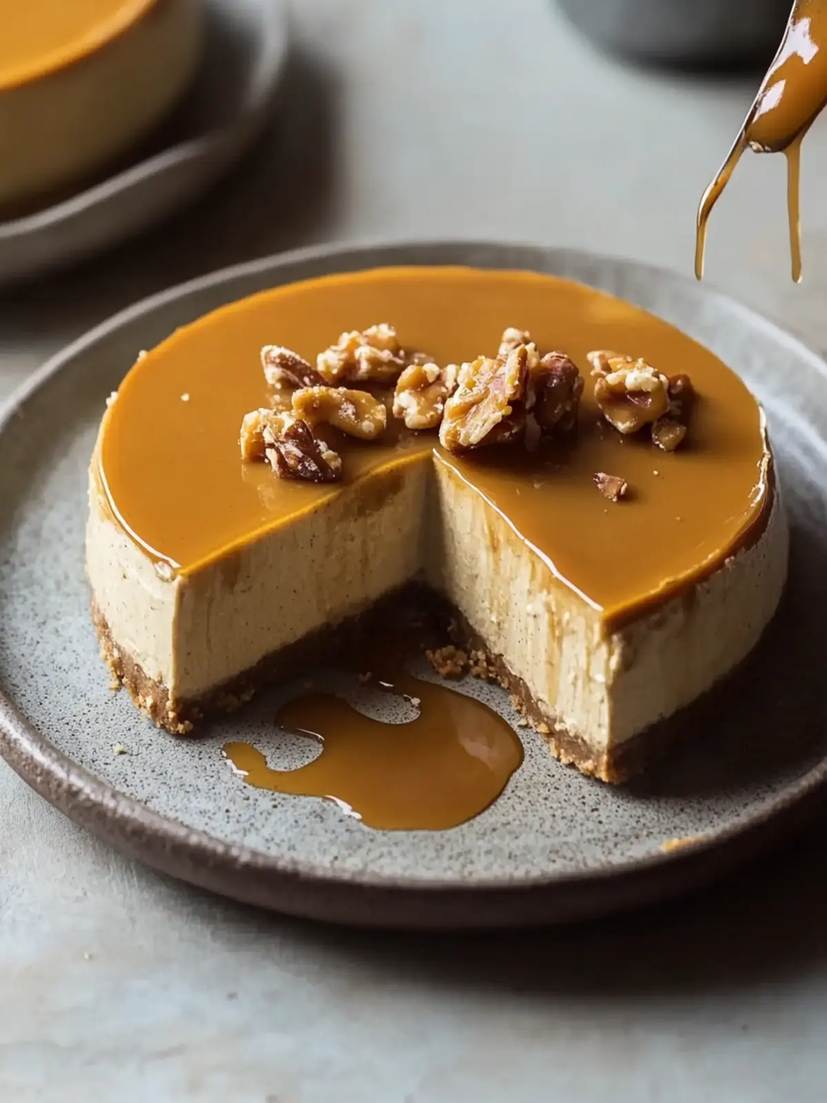 Decadent Paleo Salted Caramel Pumpkin Cheesecake Recipe Paleo Salted Caramel Pumpkin Cheesecake