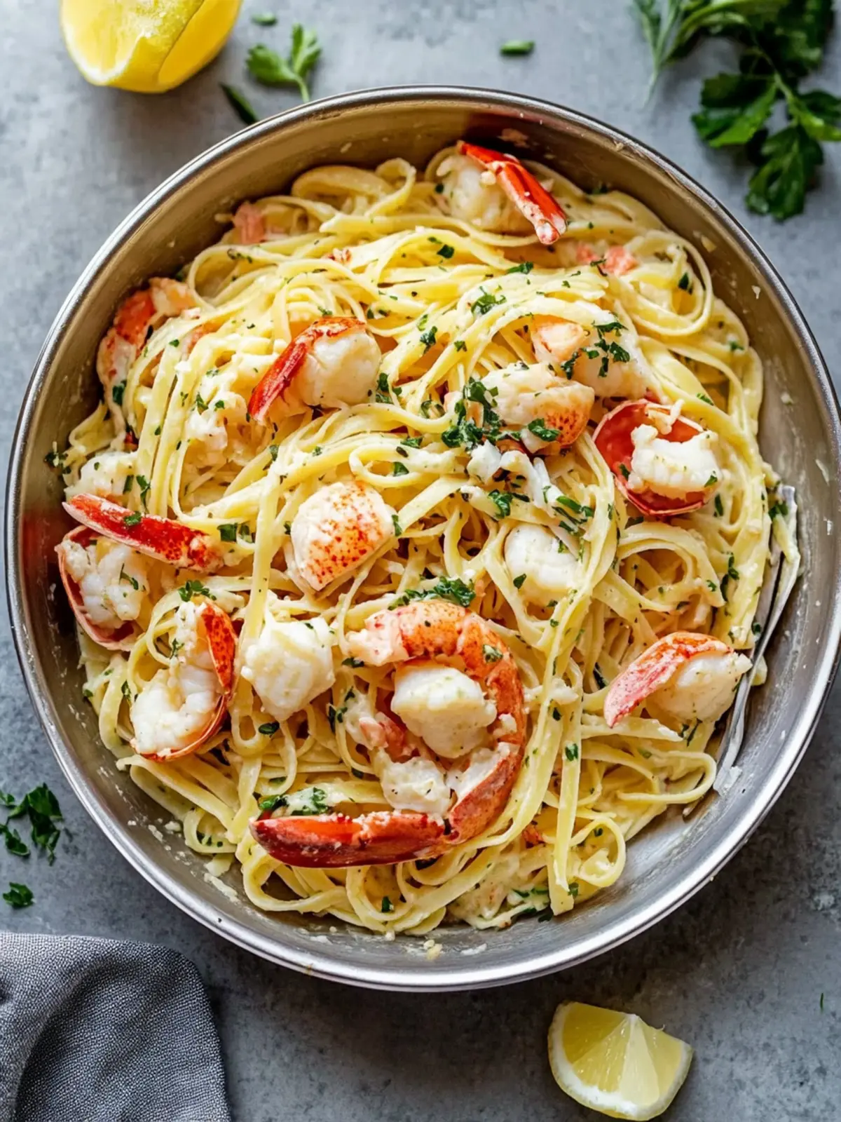 Lobster Scampi Linguine Pasta: A Weeknight Gourmet Delight Lobster Scampi Linguine Pasta