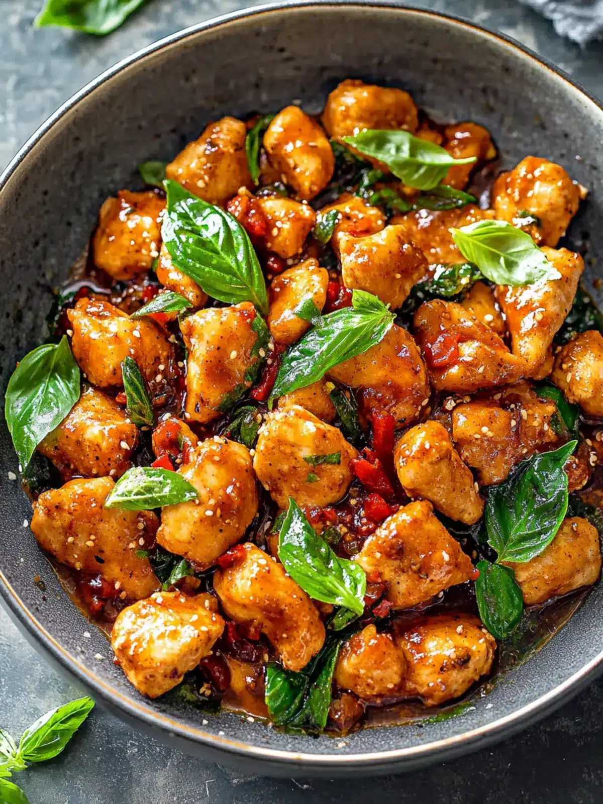 Irresistible Sticky Basil Chicken for Flavor Lovers Sticky Basil Chicken