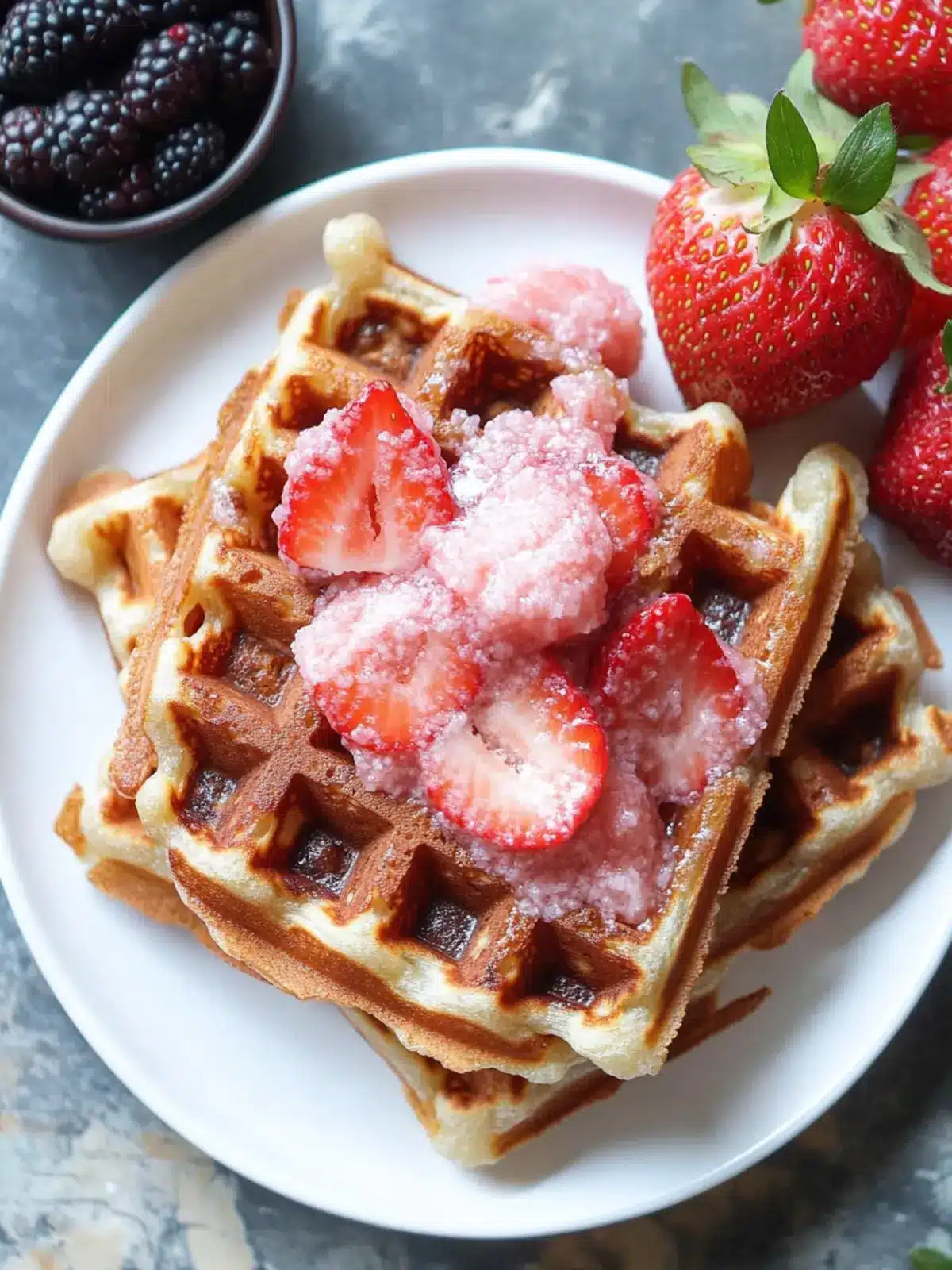 Irresistible Strawberry Mochi Waffles for Sweet Mornings Strawberry Mochi Waffles