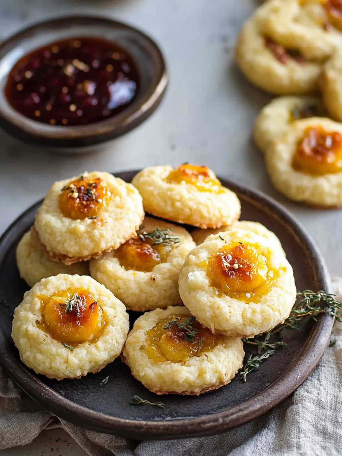 Cheesy Savory Thumbprint Cookies: A Flavorful Twist! Cheesy Savory Thumbprint Cookies
