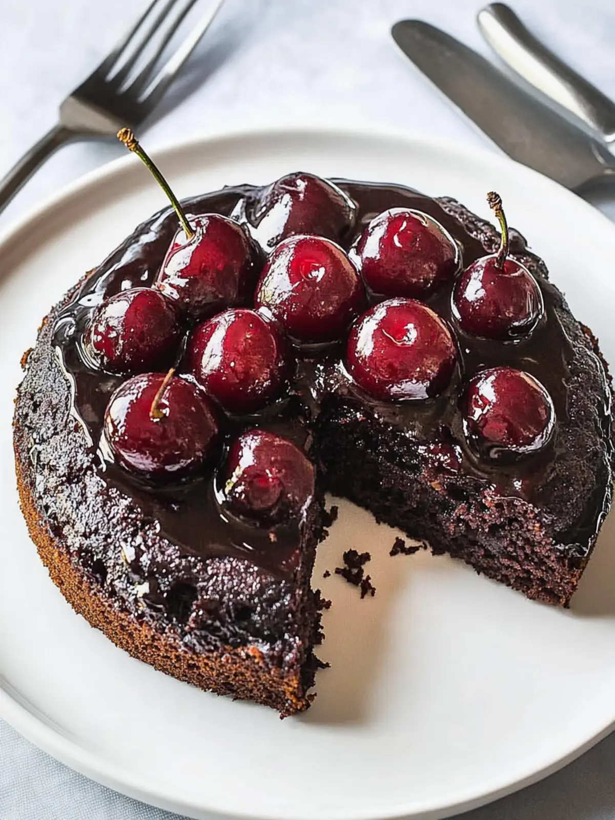Decadent Chocolate Cherry Upside Down Cake You’ll Love Chocolate Cherry Upside Down Cake
