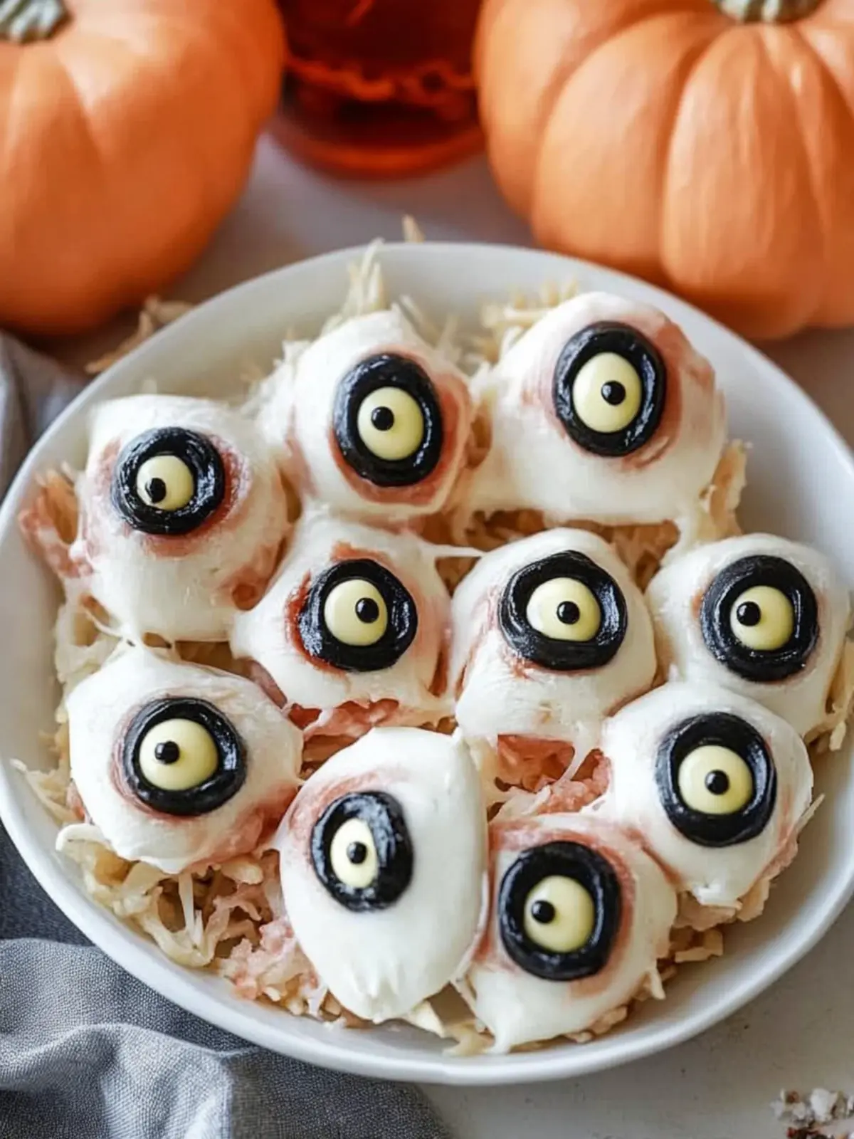 Spook Up Your Party with Halloween Mozza Eyes Appetizer Halloween Mozza Eyes Appetizer