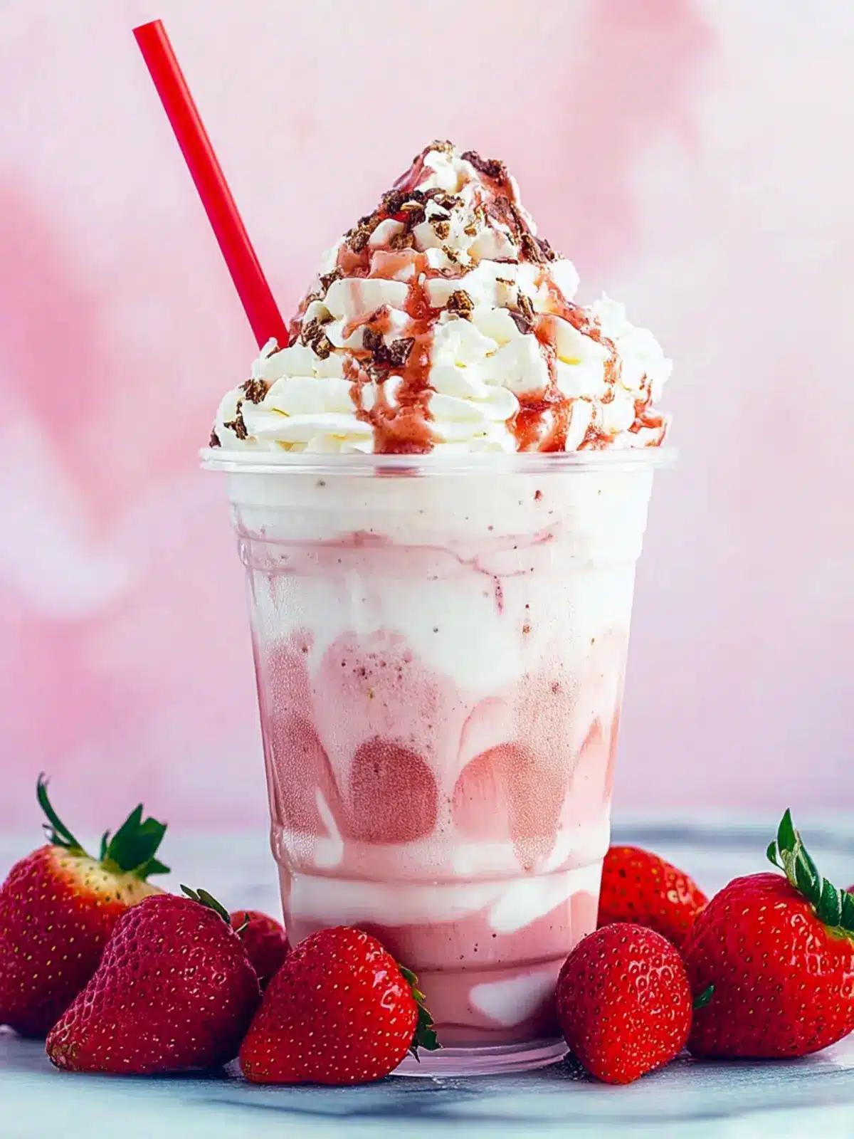 Deliciously Easy Strawberry Frappuccino in Just 5 Minutes Strawberry Frappuccino