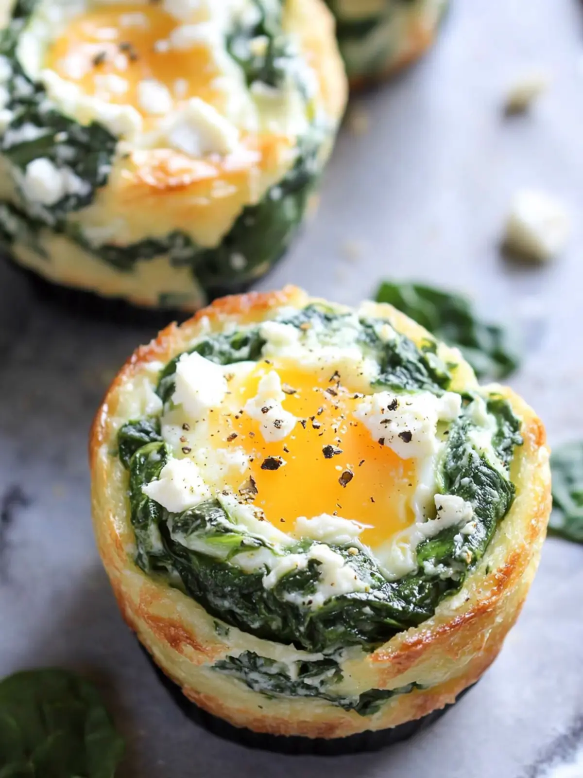 Delicious Spinach and Feta Egg Cups for a Healthy Start! Spinach and Feta Egg Cups