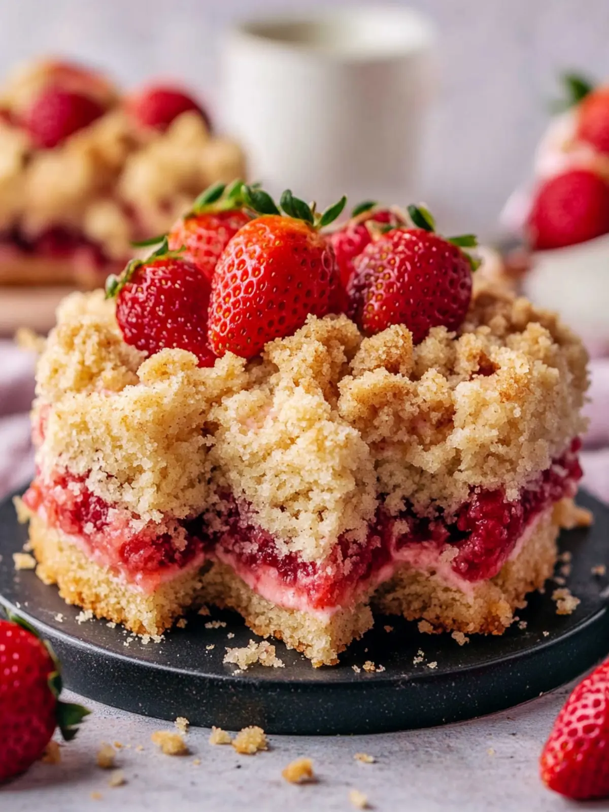 Irresistible Vegan Strawberry Crumb Cake Your New Favorite Treat Vegan Strawberry Crumb Cake