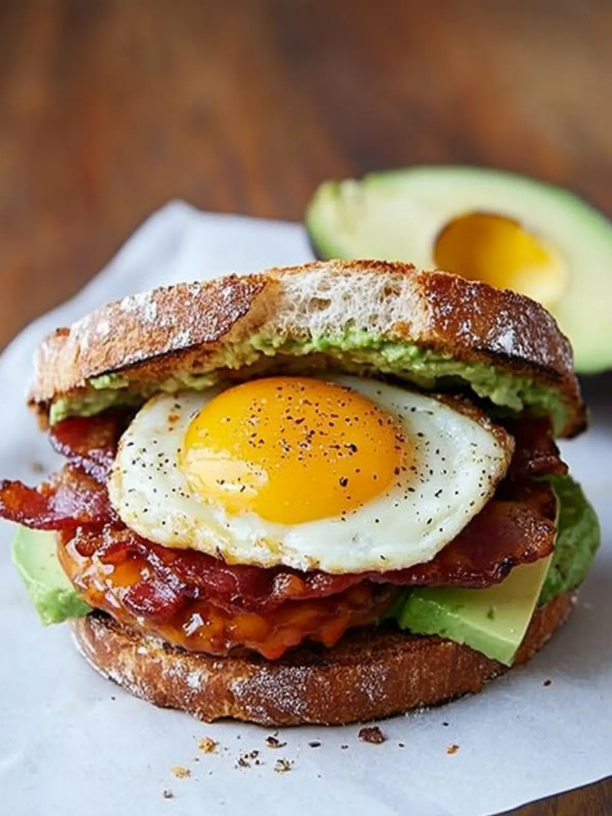 Easy Avocado & Bacon Breakfast Sandwich Recipe You’ll Love Breakfast Sandwich Recipe Easy Avocado & Bacon