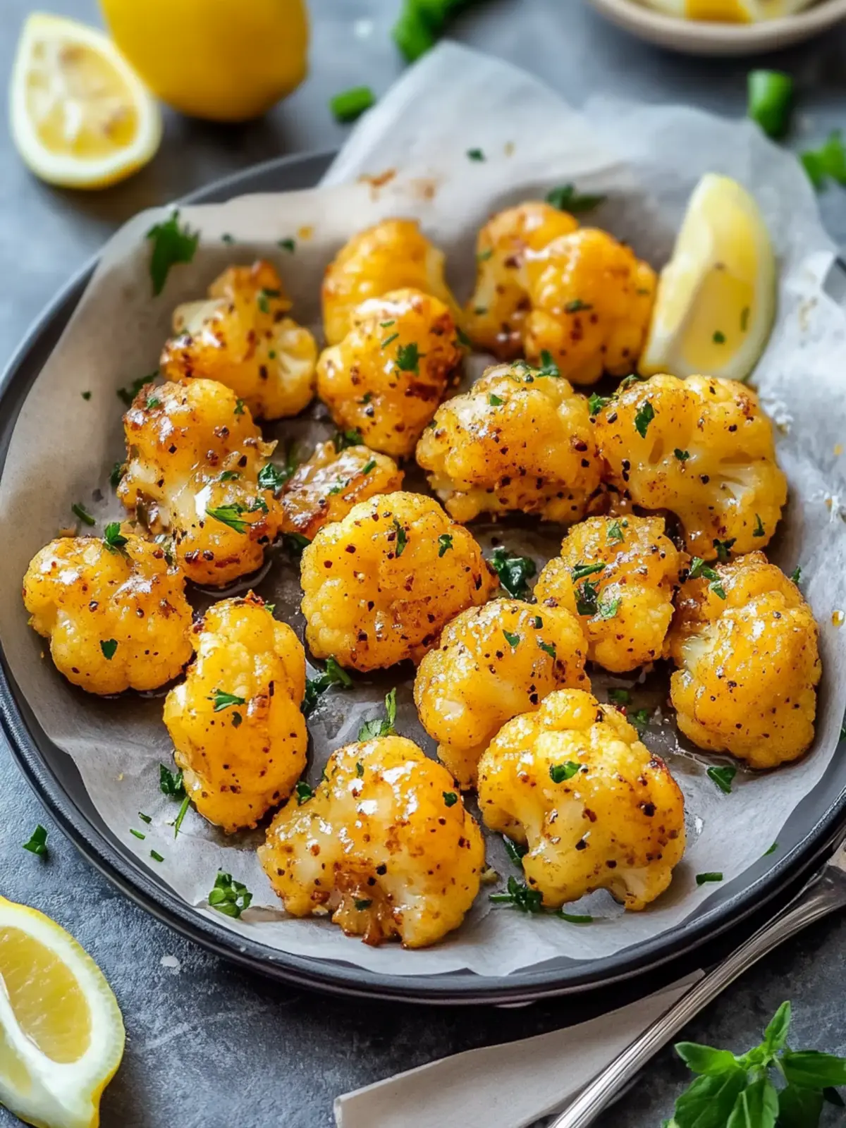 Lemon Pepper Glazed Cauliflower: A Zesty Vegan Delight Lemon Pepper Glazed Cauliflower