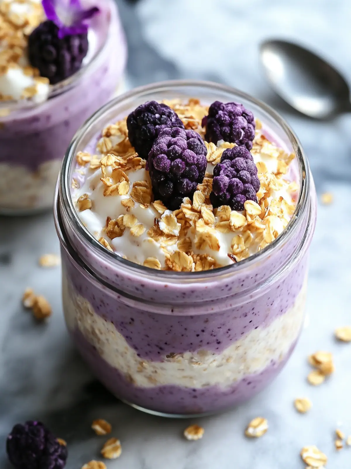 Ube Cheesecake Overnight Oats for the Ultimate Breakfast Delight Ube Cheesecake Overnight Oats
