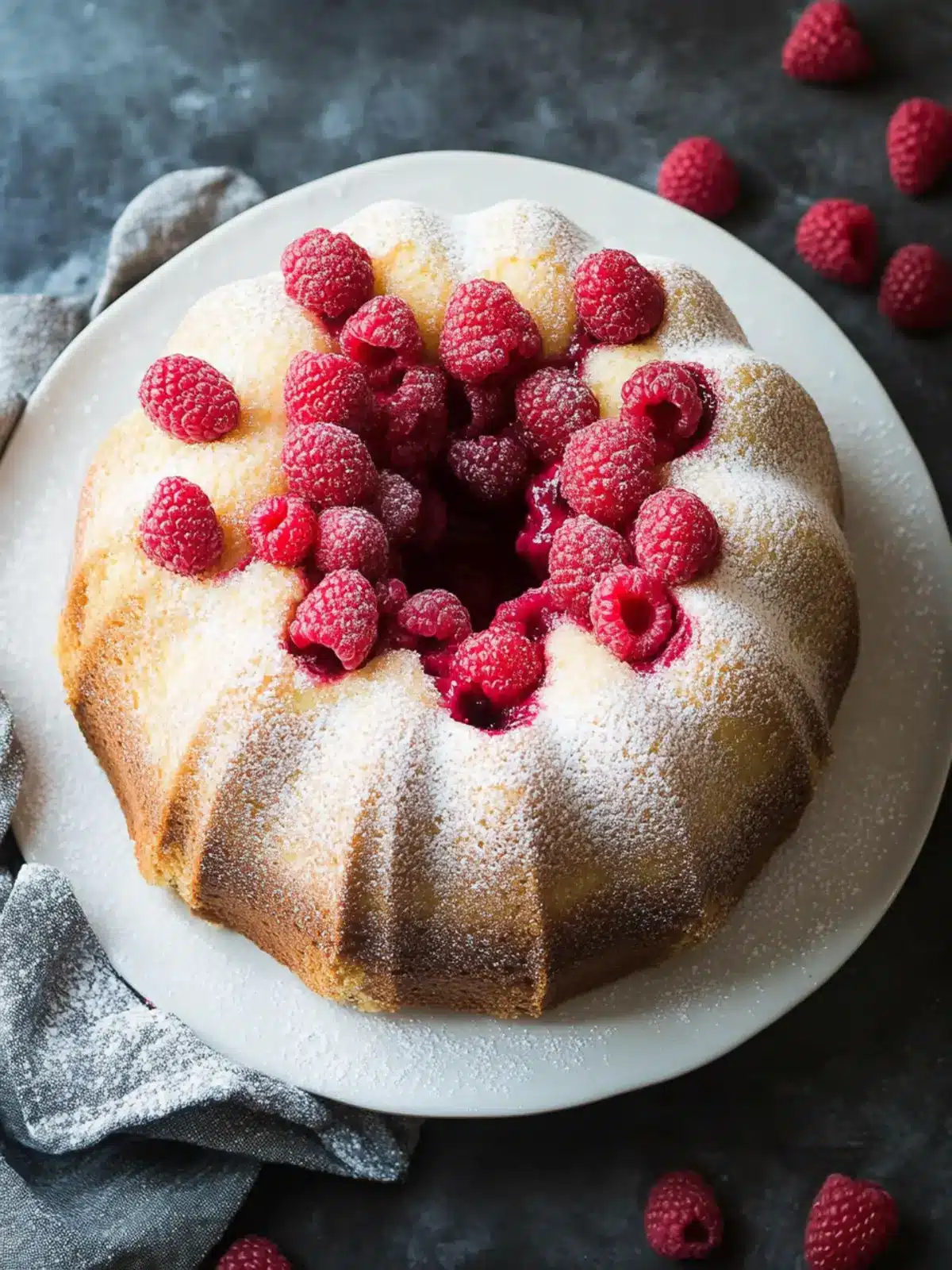 Delicious Vanilla Bundt Cake with Raspberries Bliss Vanilla Bundt Cake with Raspberries