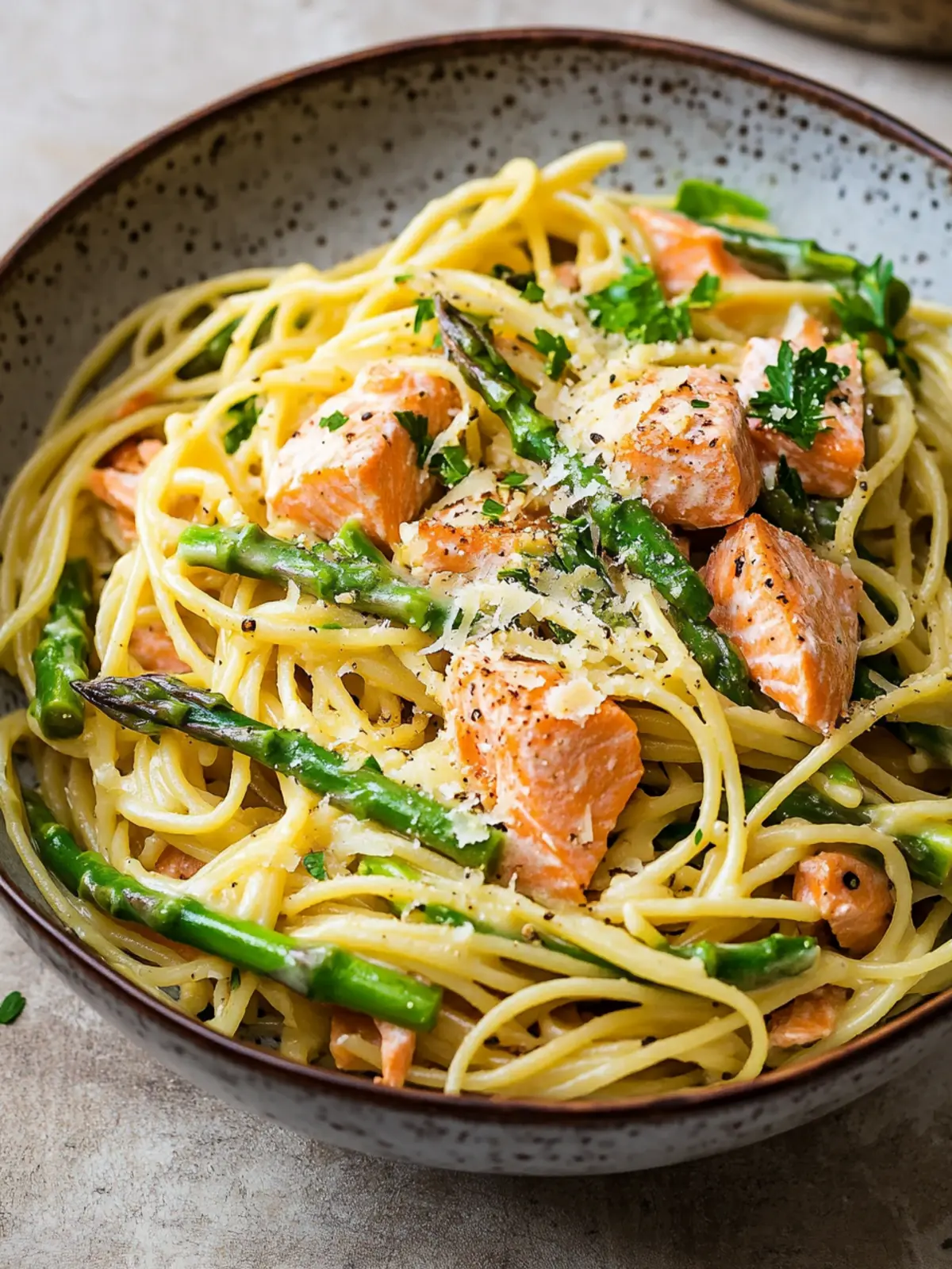Creamy Salmon and Asparagus Pasta That'll Wow Your Taste Buds Creamy Salmon and Asparagus Pasta