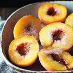 Delicious Cinnamon Sugar Baked Peaches with Ice Cream Delight Cinnamon Sugar Baked Peaches