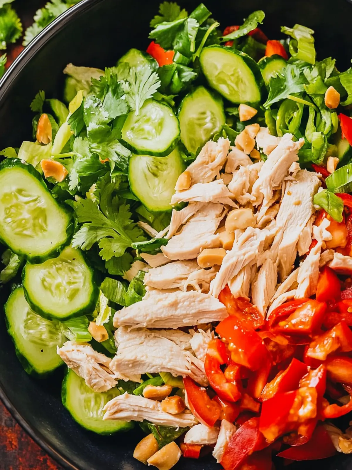 Delicious Thai Chicken Salad with Creamy Peanut Dressing Thai Chicken Salad
