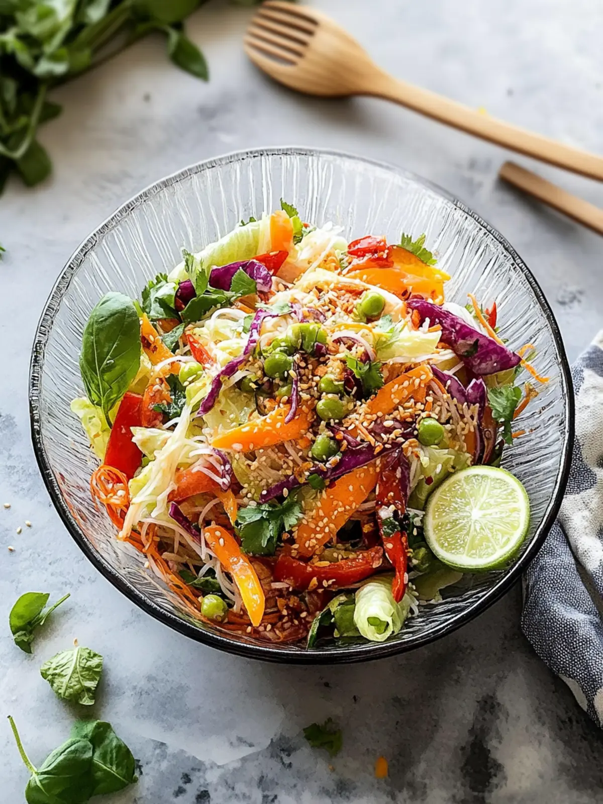 Spring Roll Salad with Spicy Ginger Dressing to Wow Your Tastebuds Spring Roll Salad with Spicy Ginger Dressing