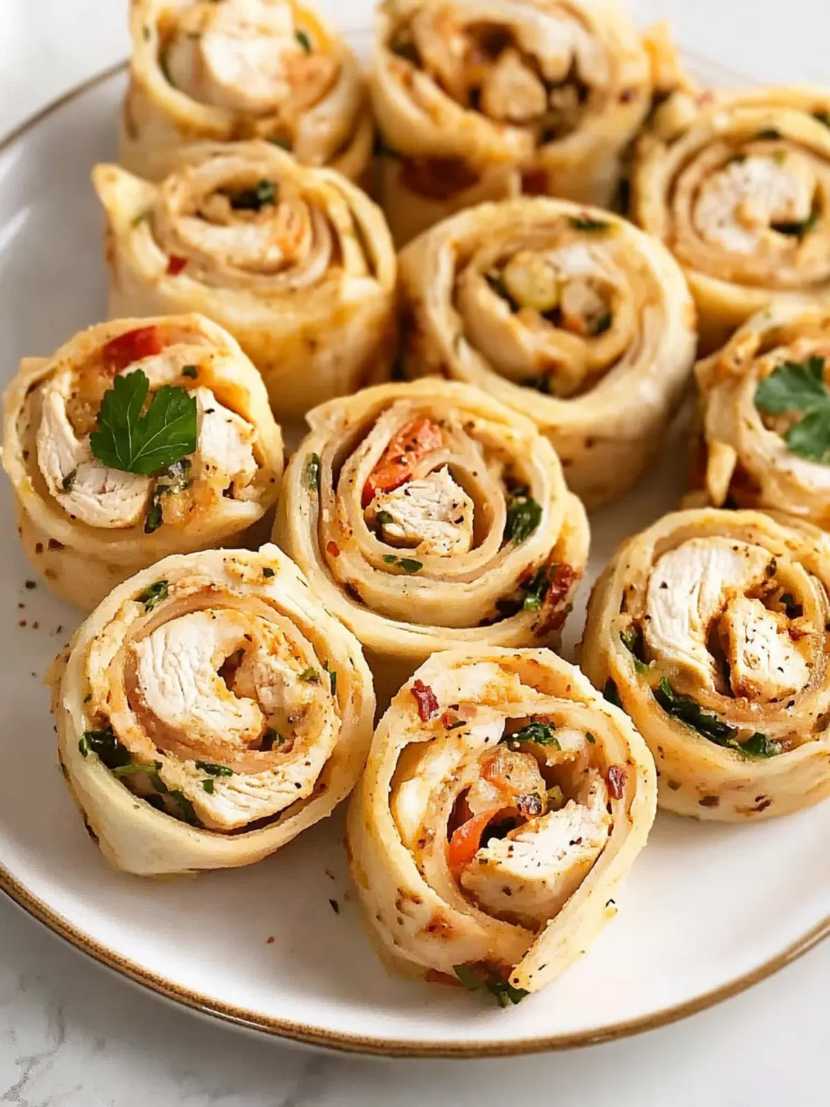 Savory Tuscan Chicken Pinwheels for Effortless Entertaining Tuscan Chicken Pinwheels