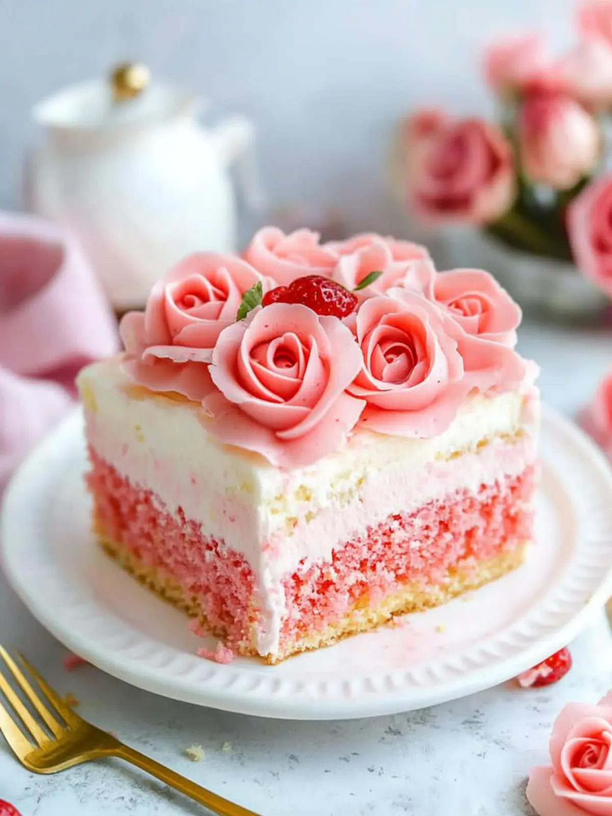Delightful Rose Poke Cake That Will Bloom Your Taste Buds Rose Poke Cake