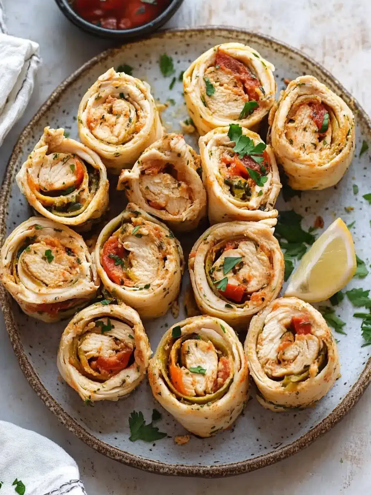Savory Tuscan Chicken Pinwheels for Effortless Entertaining Tuscan Chicken Pinwheels