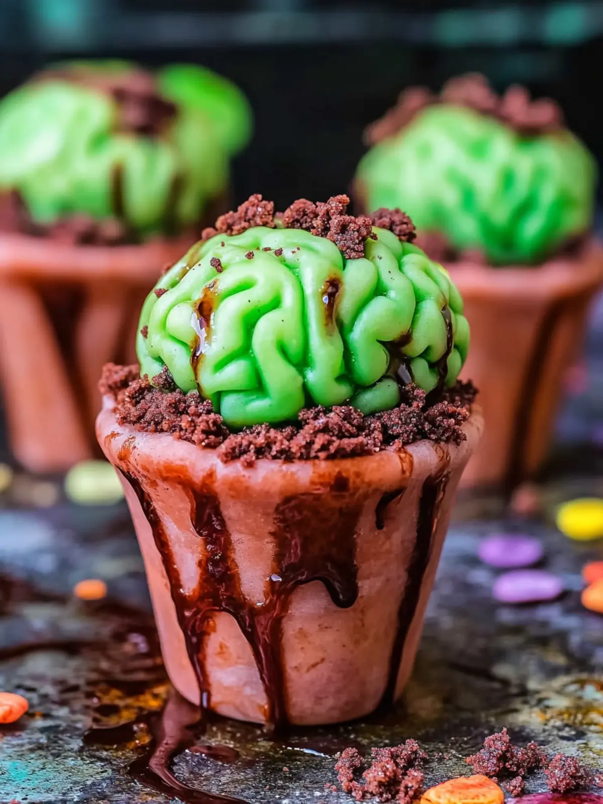 Zombie Brain Dirt Cups That Will Thrill Your Halloween Bash Zombie Brain Dirt Cups