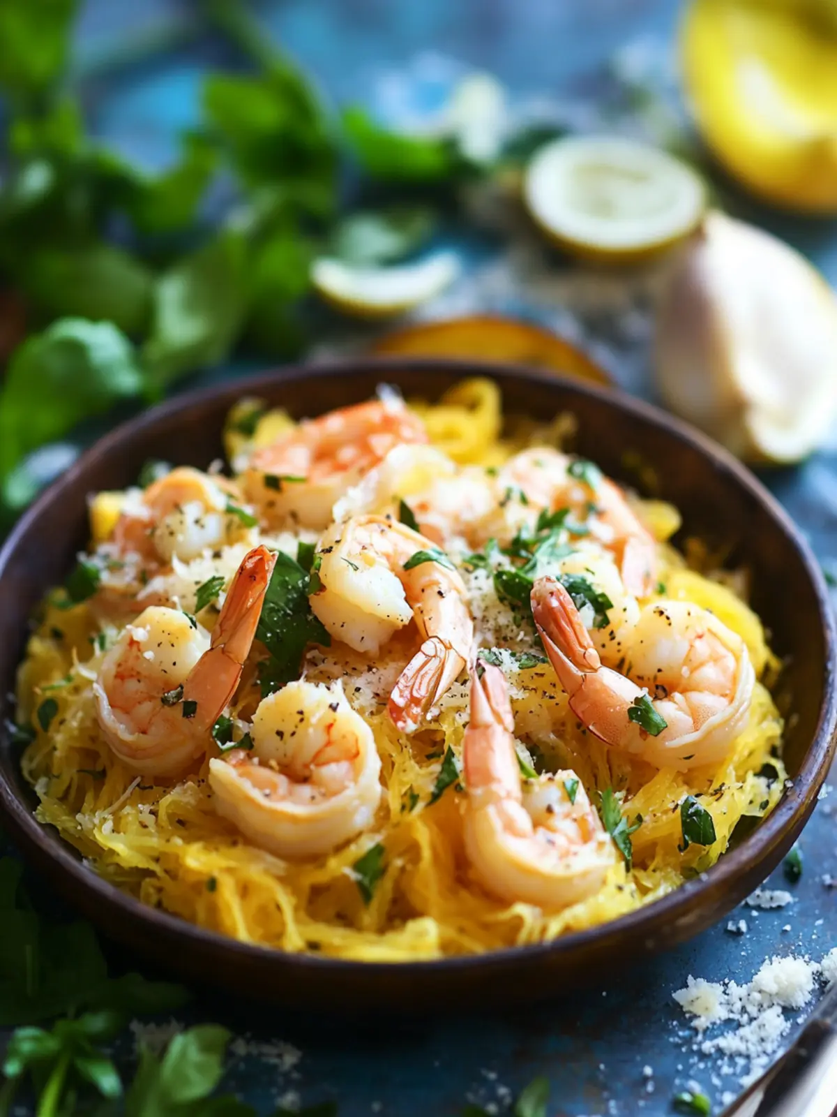 Delicious Shrimp Scampi Spaghetti Squash for a Light Dinner Shrimp Scampi Spaghetti Squash