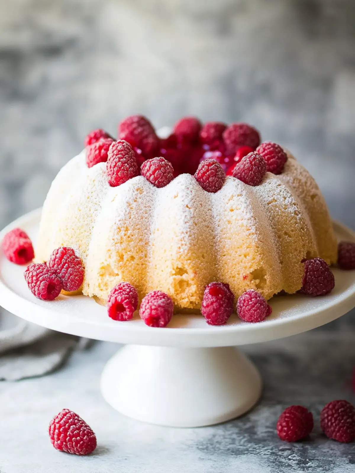 Delicious Vanilla Bundt Cake with Raspberries Bliss Vanilla Bundt Cake with Raspberries