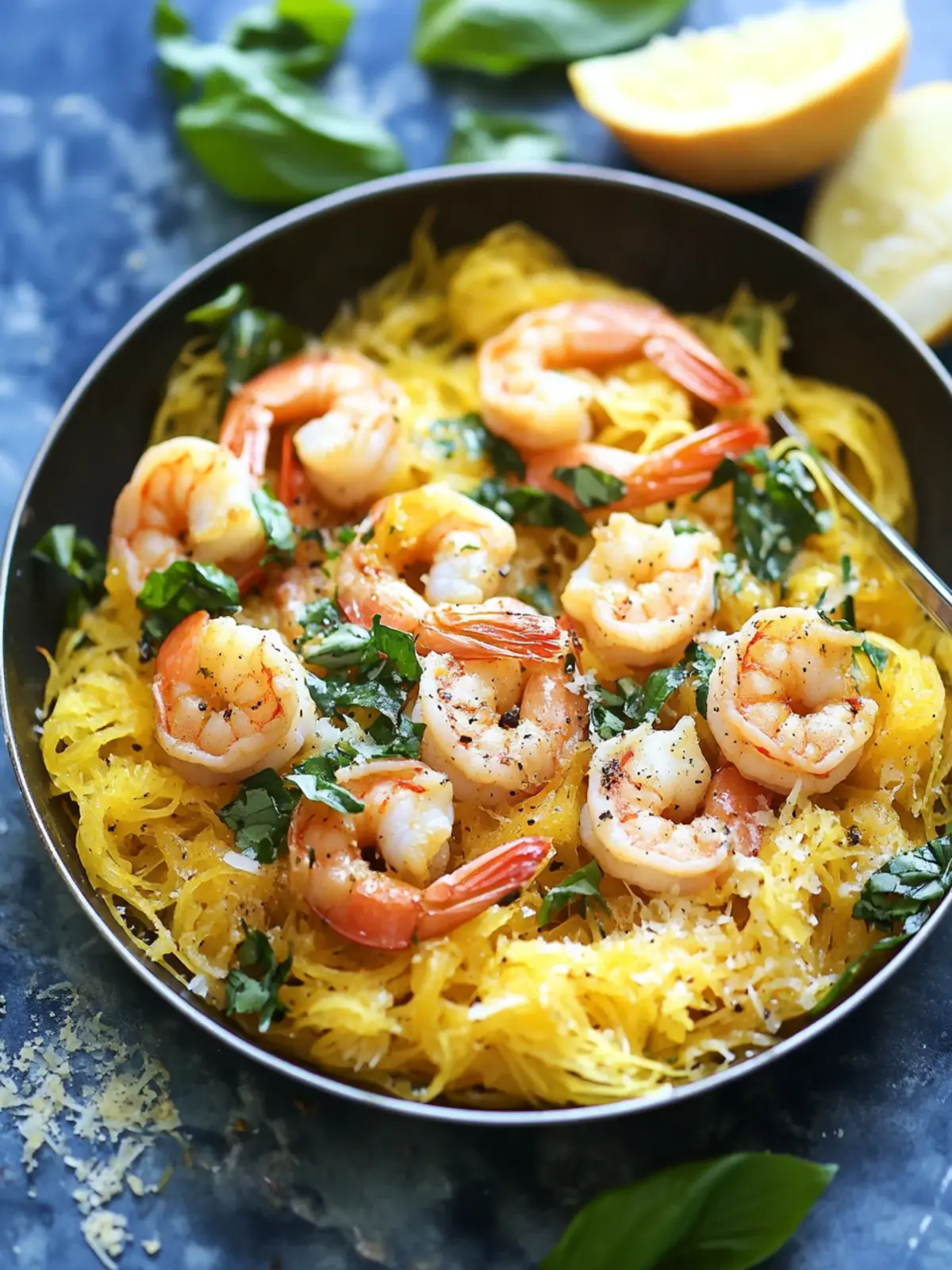 Delicious Shrimp Scampi Spaghetti Squash for a Light Dinner Shrimp Scampi Spaghetti Squash