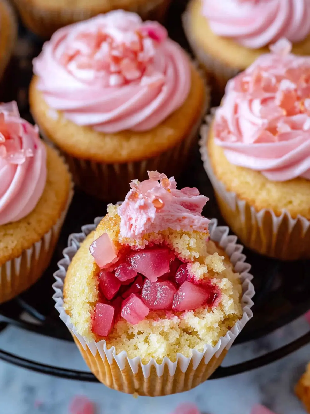 Deliciously Moist Rhubarb Honey Cupcakes You’ll Love Rhubarb Honey Cupcakes