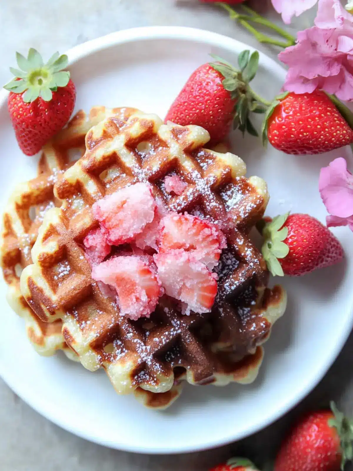Irresistible Strawberry Mochi Waffles for Sweet Mornings Strawberry Mochi Waffles
