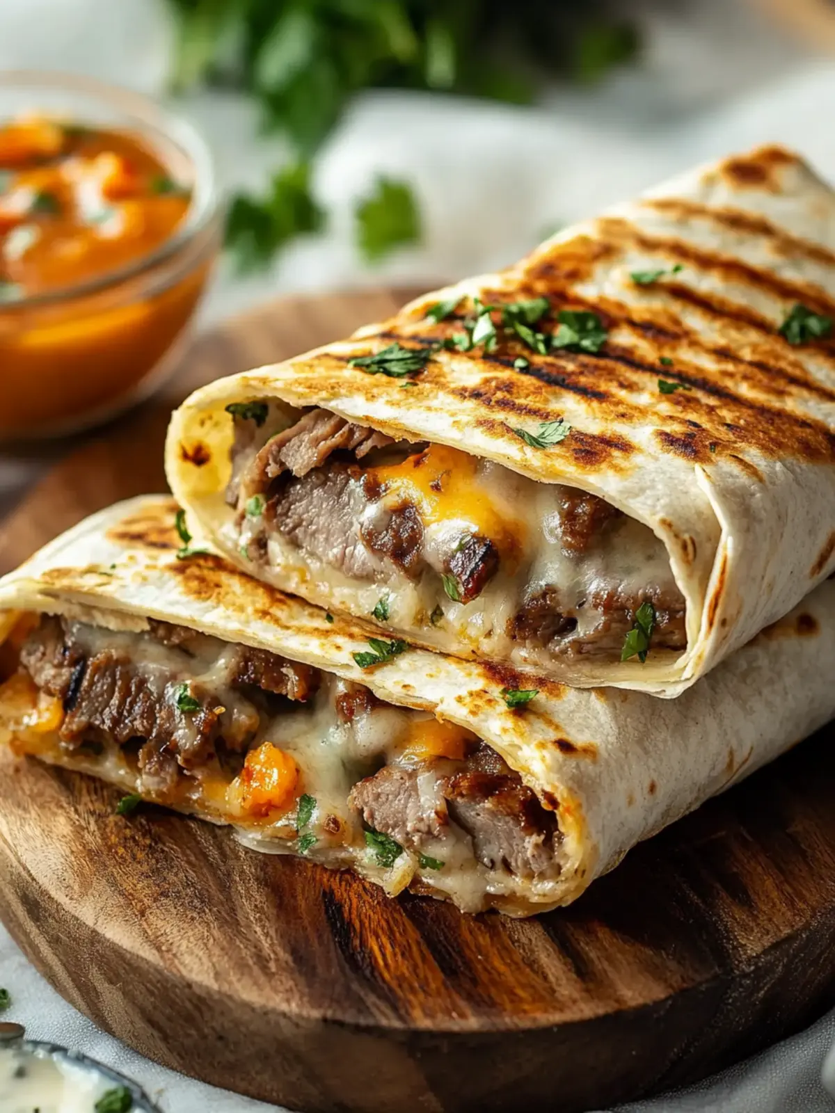 Crispy Philly Cheesesteak Grilled Wraps for Flavor Lovers Crispy Philly Cheesesteak Grilled Wraps