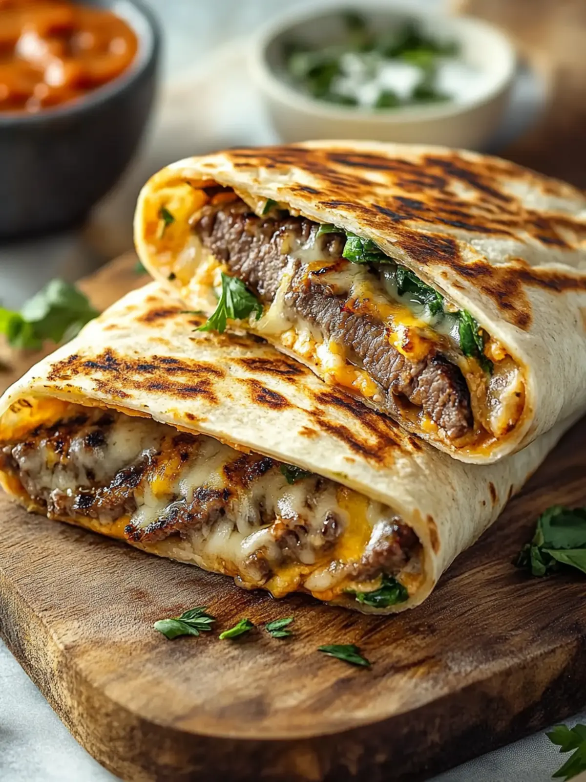 Crispy Philly Cheesesteak Grilled Wraps for Flavor Lovers Crispy Philly Cheesesteak Grilled Wraps