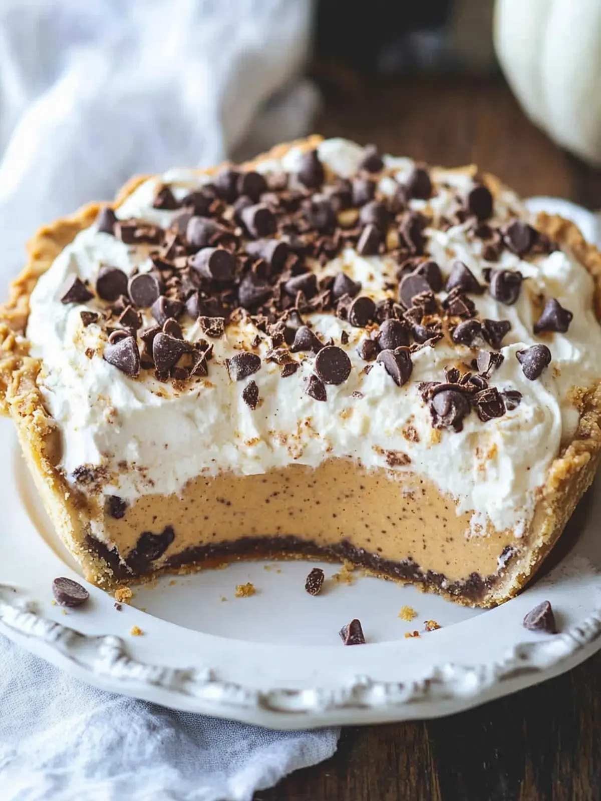 Indulge in Chocolate Chip Pumpkin Pudding Pie Bliss Chocolate Chip Pumpkin Pudding Pie