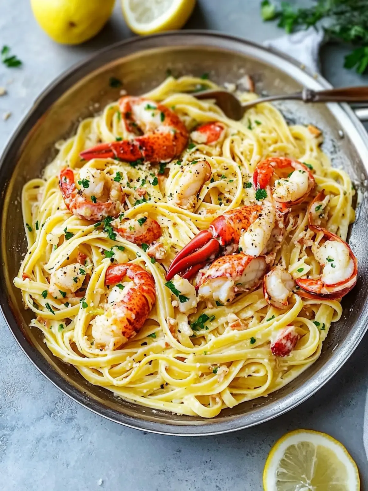 Lobster Scampi Linguine Pasta: A Weeknight Gourmet Delight Lobster Scampi Linguine Pasta