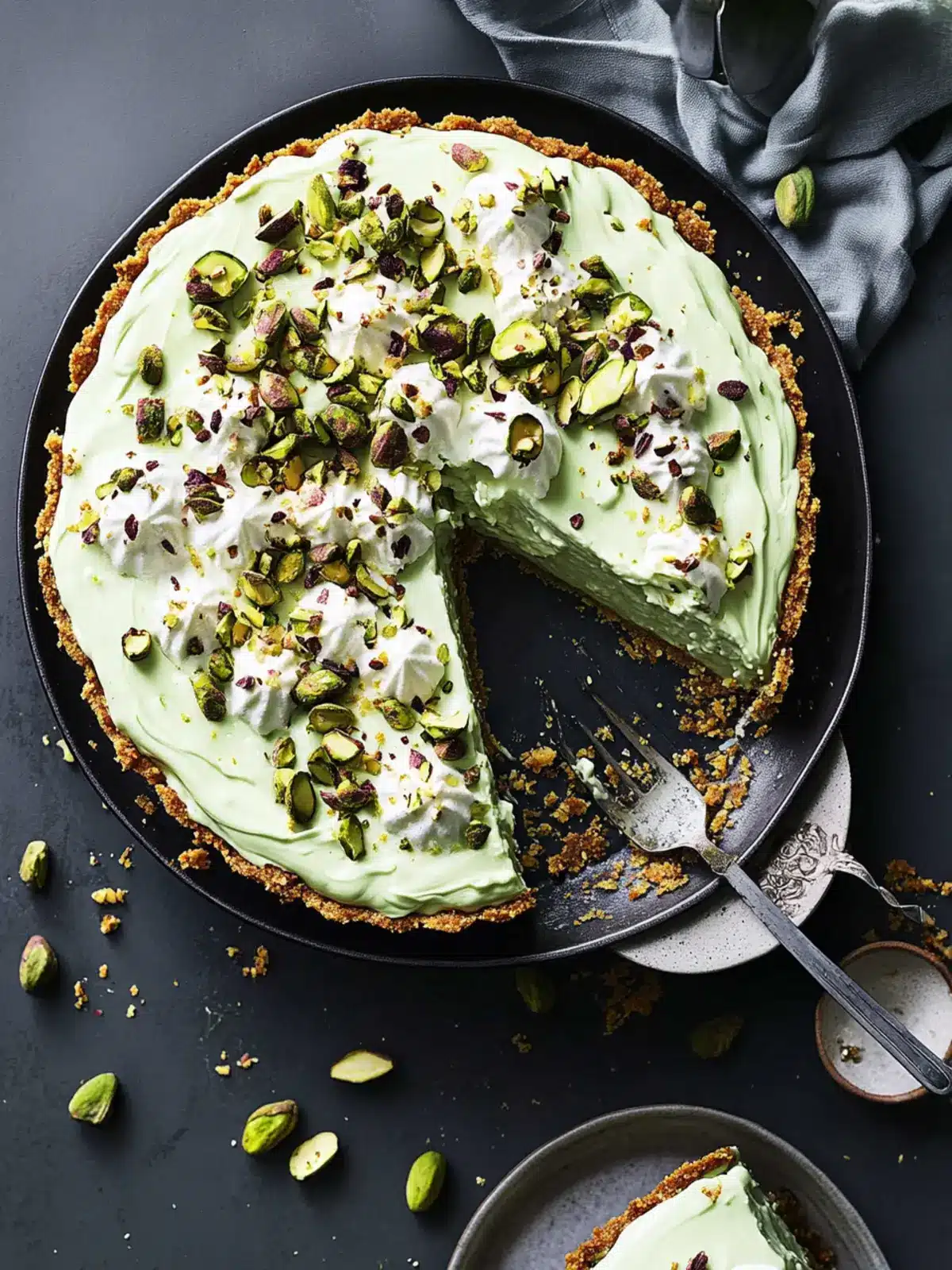 Irresistible No Bake Pistachio Cannoli Pie You’ll Love! Pistachio Cannoli Pie