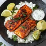 Savor Tandoori Salmon with Raita for a Flavorful Feast Tandoori Salmon with Raita