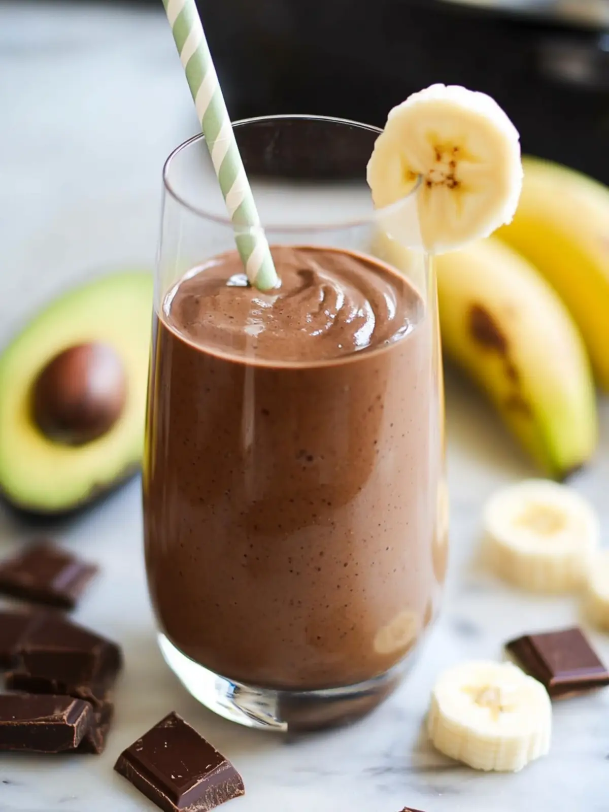 Indulge in a Guilt-Free Chocolate Avocado Banana Smoothie Chocolate Avocado Banana Smoothie