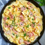 Irresistible One Pan Ham & Cheese Tortellini in 25 Minutes One Pan Ham & Cheese Tortellini