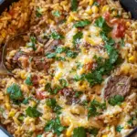 Elote Steak and Rice Casserole: A Bold Flavor Adventure Elote Steak and Rice Casserole