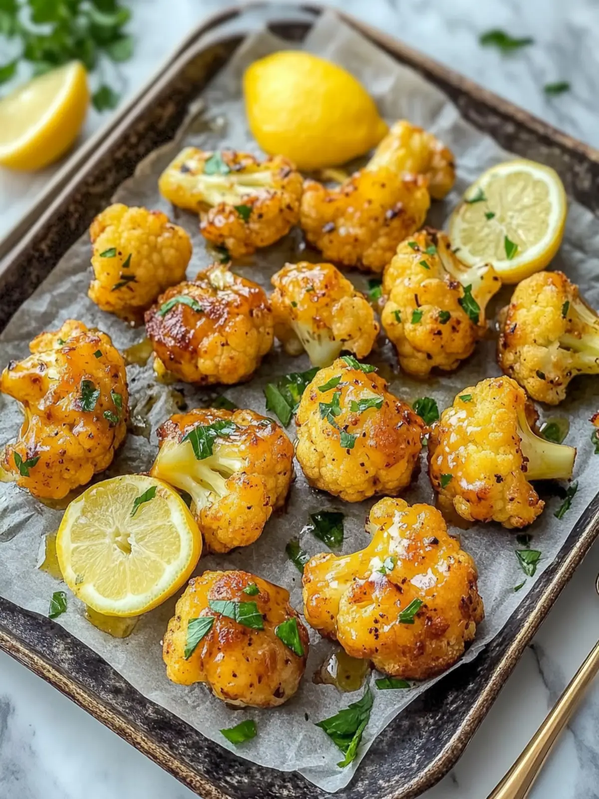 Lemon Pepper Glazed Cauliflower: A Zesty Vegan Delight Lemon Pepper Glazed Cauliflower