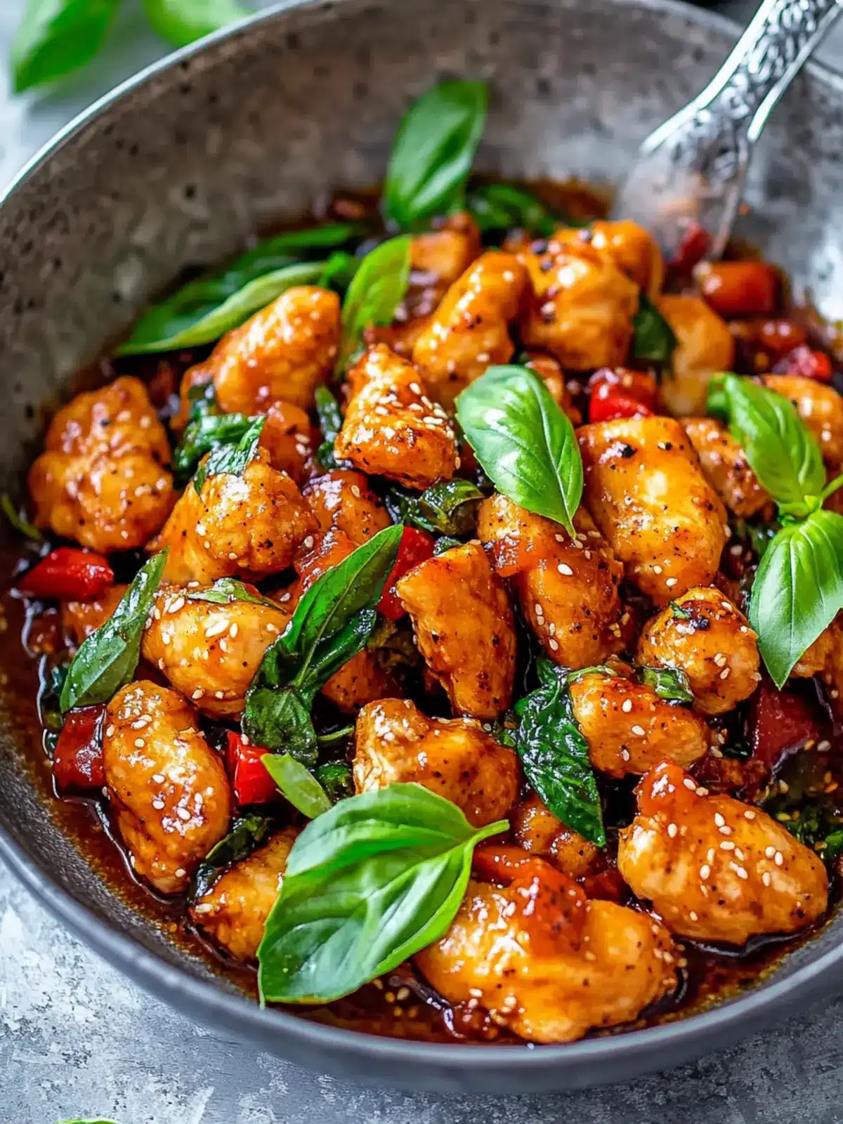 Irresistible Sticky Basil Chicken for Flavor Lovers Sticky Basil Chicken
