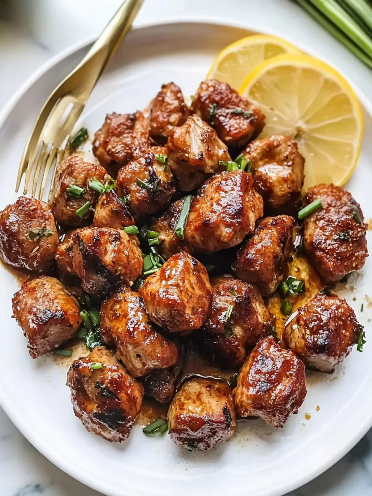 Savor Garlic Pork Bites: A Creamy, Zesty Delight! Garlic Pork Bites