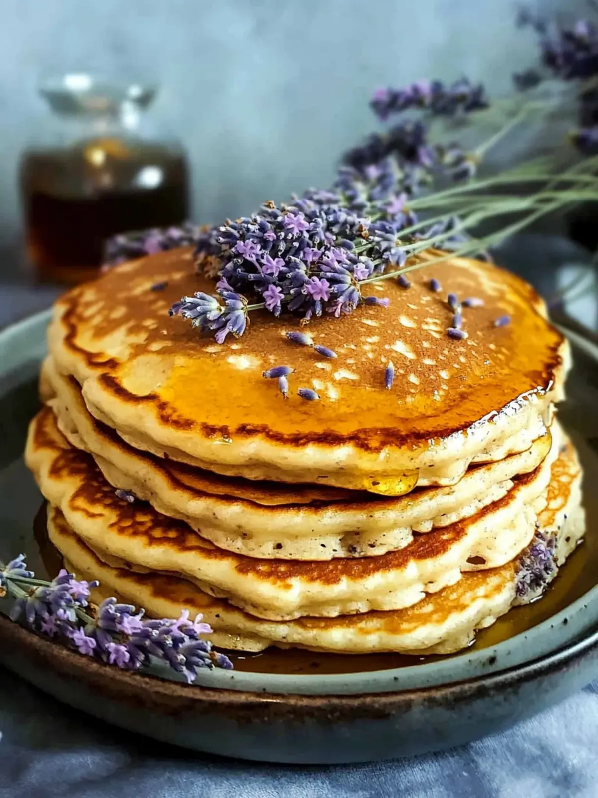 Indulge in Lavender Pancakes with Lavender Honey Bliss Lavender Pancakes with Lavender Honey