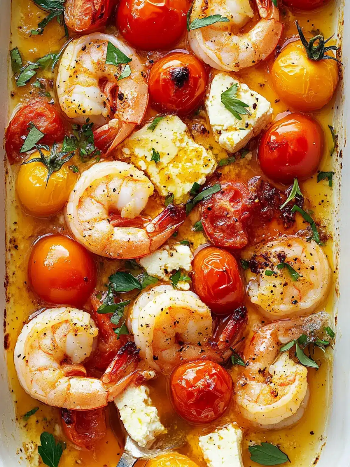 Baked Feta Shrimp and Tomatoes: A Flavorful Dinner Delight Baked Feta Shrimp and Tomatoes