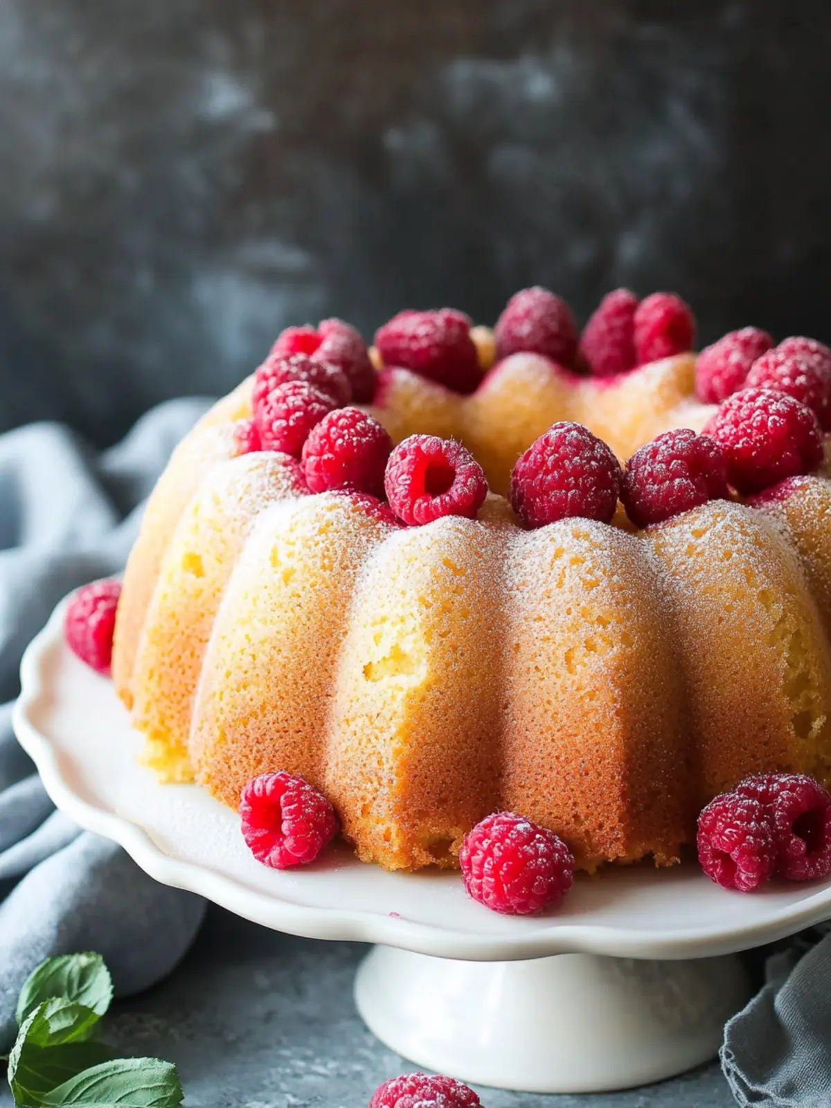 Delicious Vanilla Bundt Cake with Raspberries Bliss Vanilla Bundt Cake with Raspberries