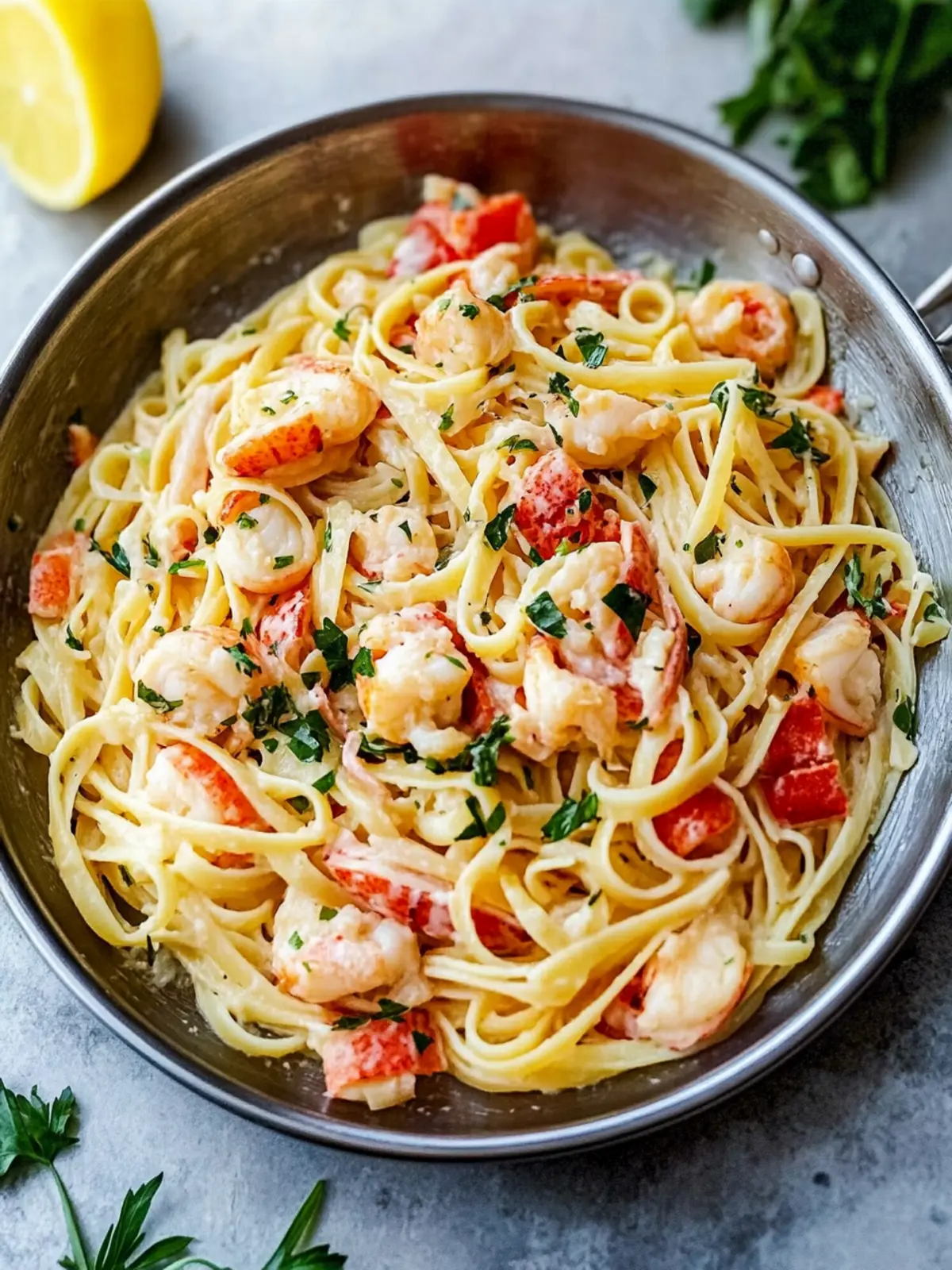 Lobster Scampi Linguine Pasta: A Weeknight Gourmet Delight Lobster Scampi Linguine Pasta