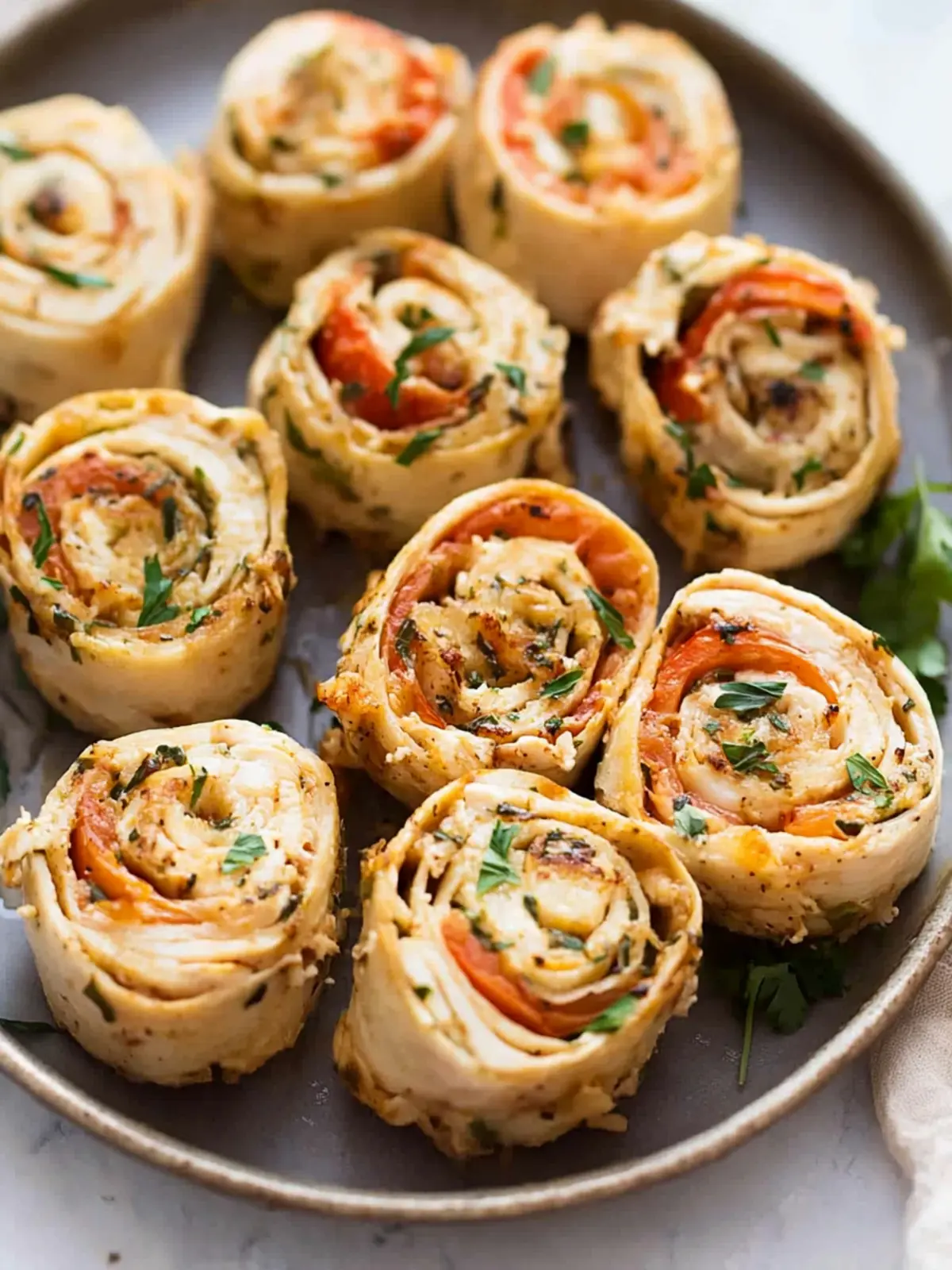 Savory Tuscan Chicken Pinwheels for Effortless Entertaining Tuscan Chicken Pinwheels