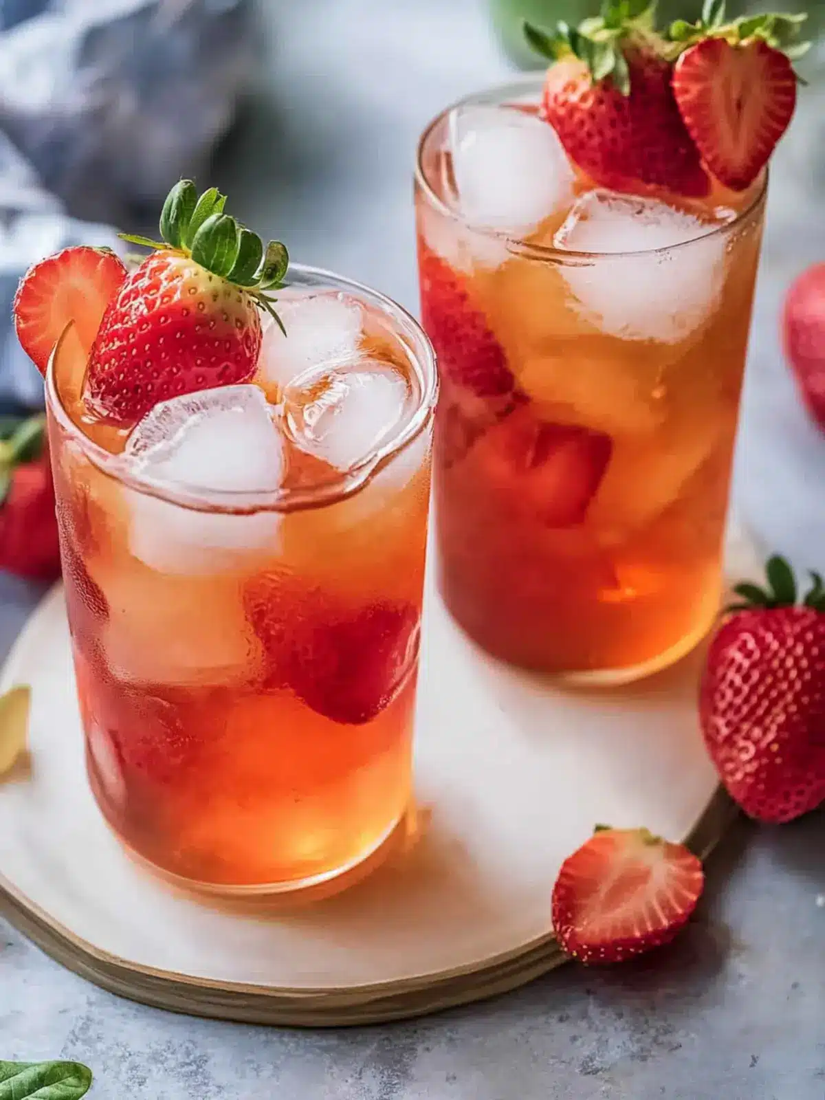 Delicious Strawberry Iced Tea: Refreshingly Sweet & Easy! Strawberry Iced Tea