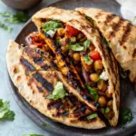 Delicious Grilled Chickpea Veggie Pita for Quick Home Feasts Grilled Chickpea Veggie Pita